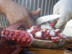 Polbo na Feira de Sarria